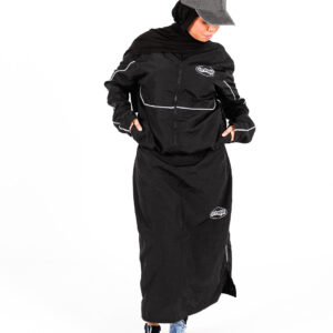 Retro 30's Piped Windbreaker Windbreaker Set - Maxi Skirt